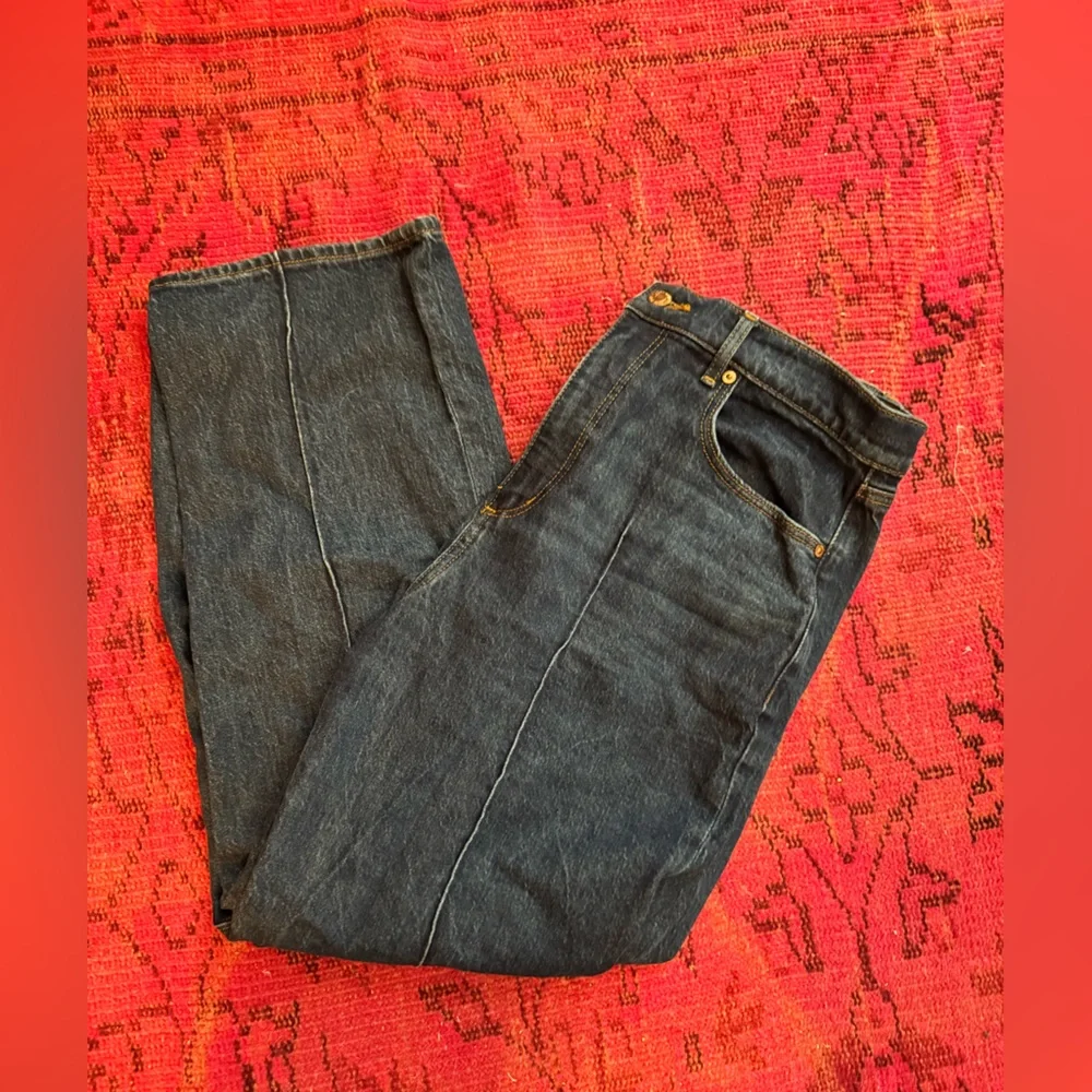 LOFT Women's Deep Blue Straight Leg Jeans - Picture 1 of 3
